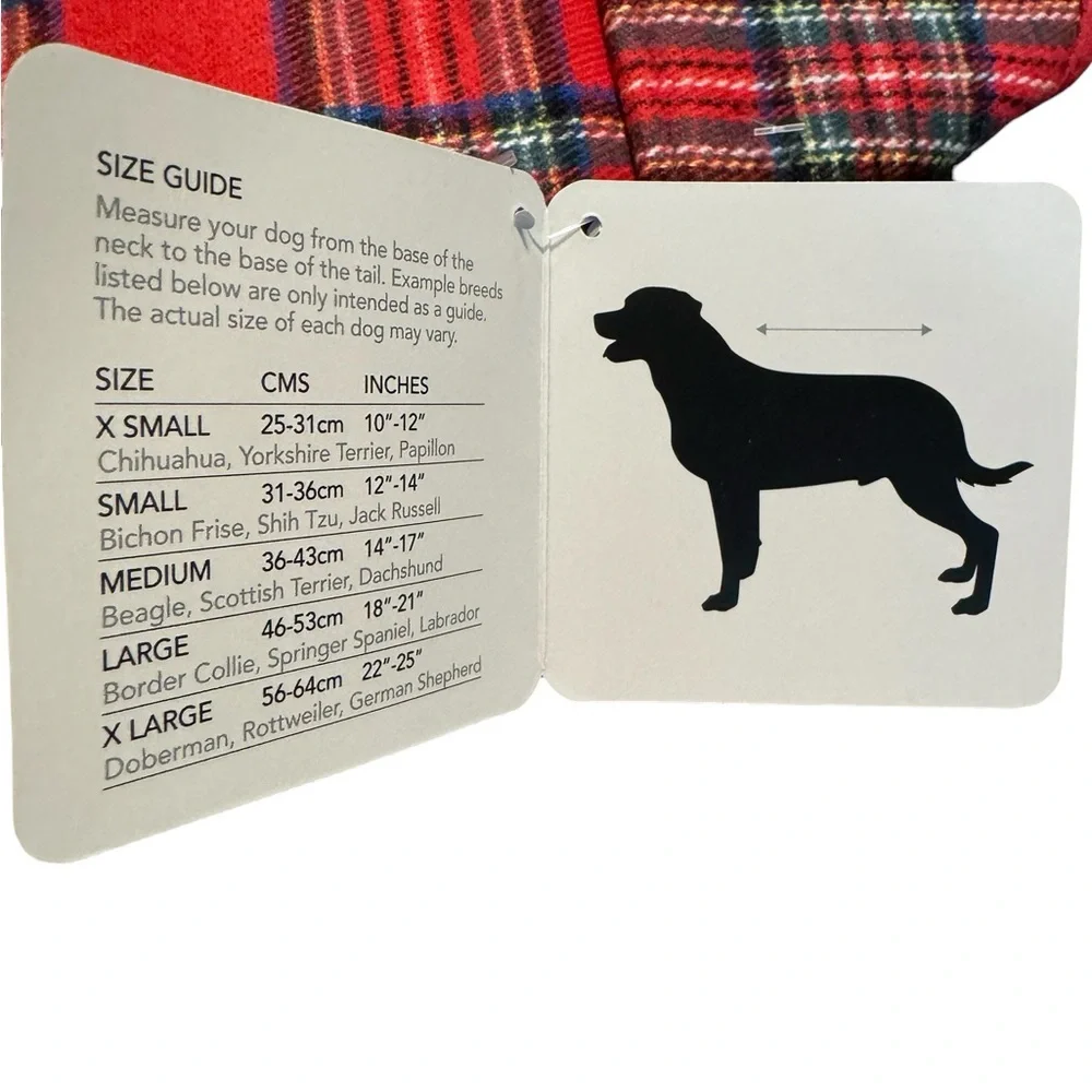 Berkshire Pet Collection Red Plaid Dog Coat with Faux Shearling inside NWT SZ SM